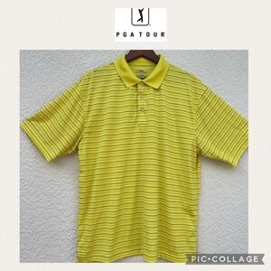 PGA Tour men yellow polo shirt